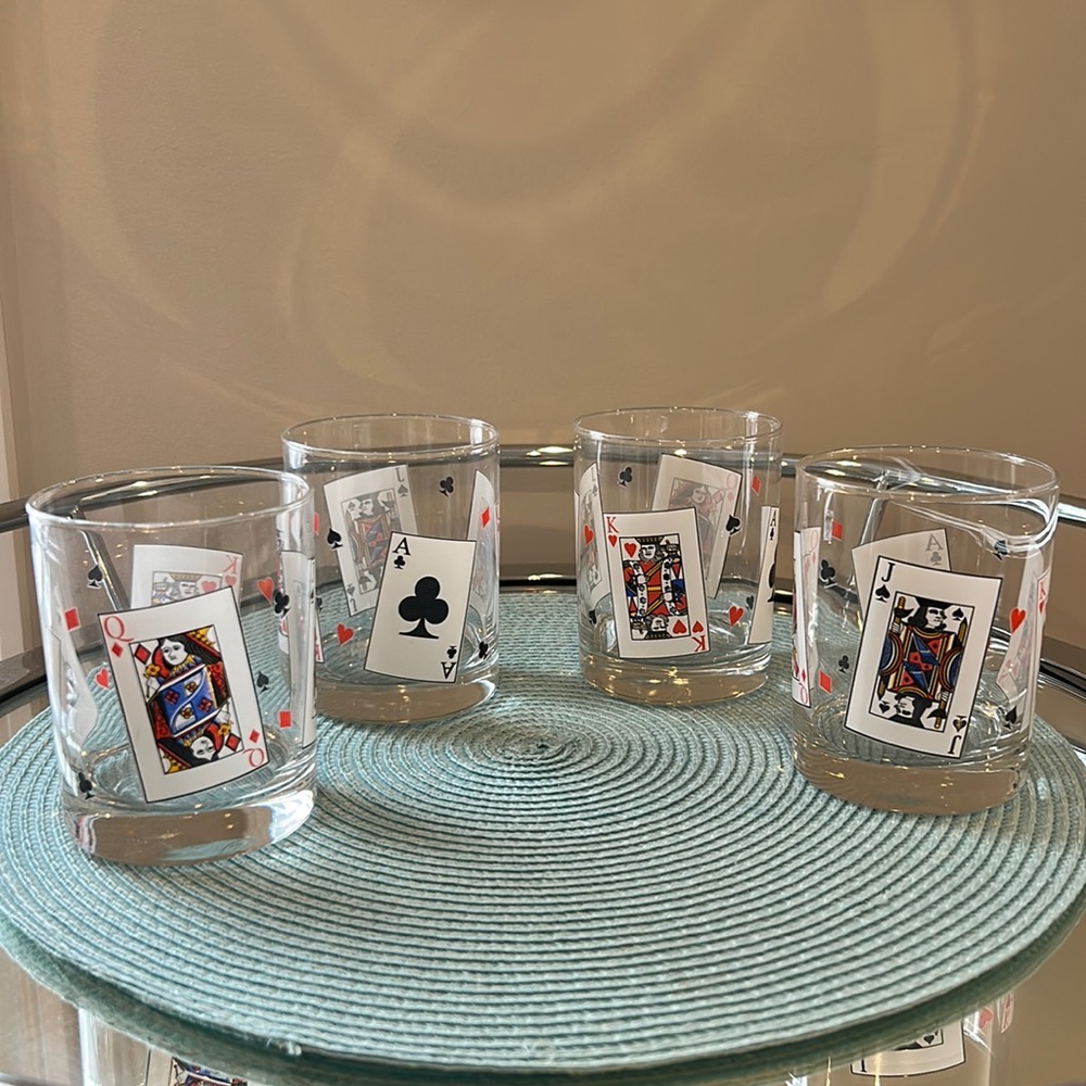 Luminarc “Card Party” Glasses - 4 pc Set - Picture 2 of 7